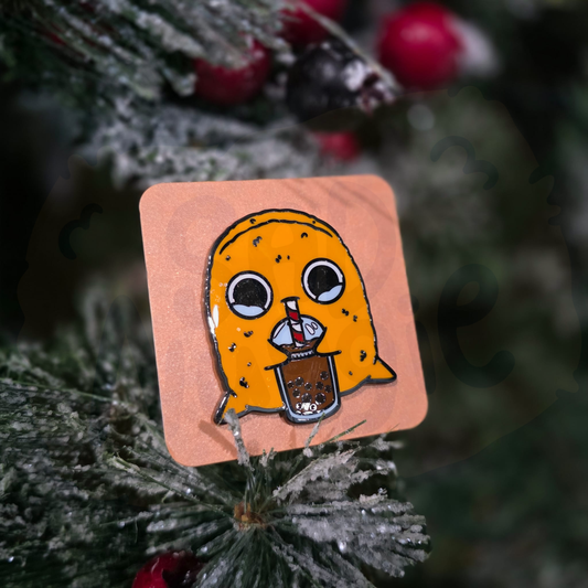 Sad Nuggie Bubble Tea Enamel Pin
