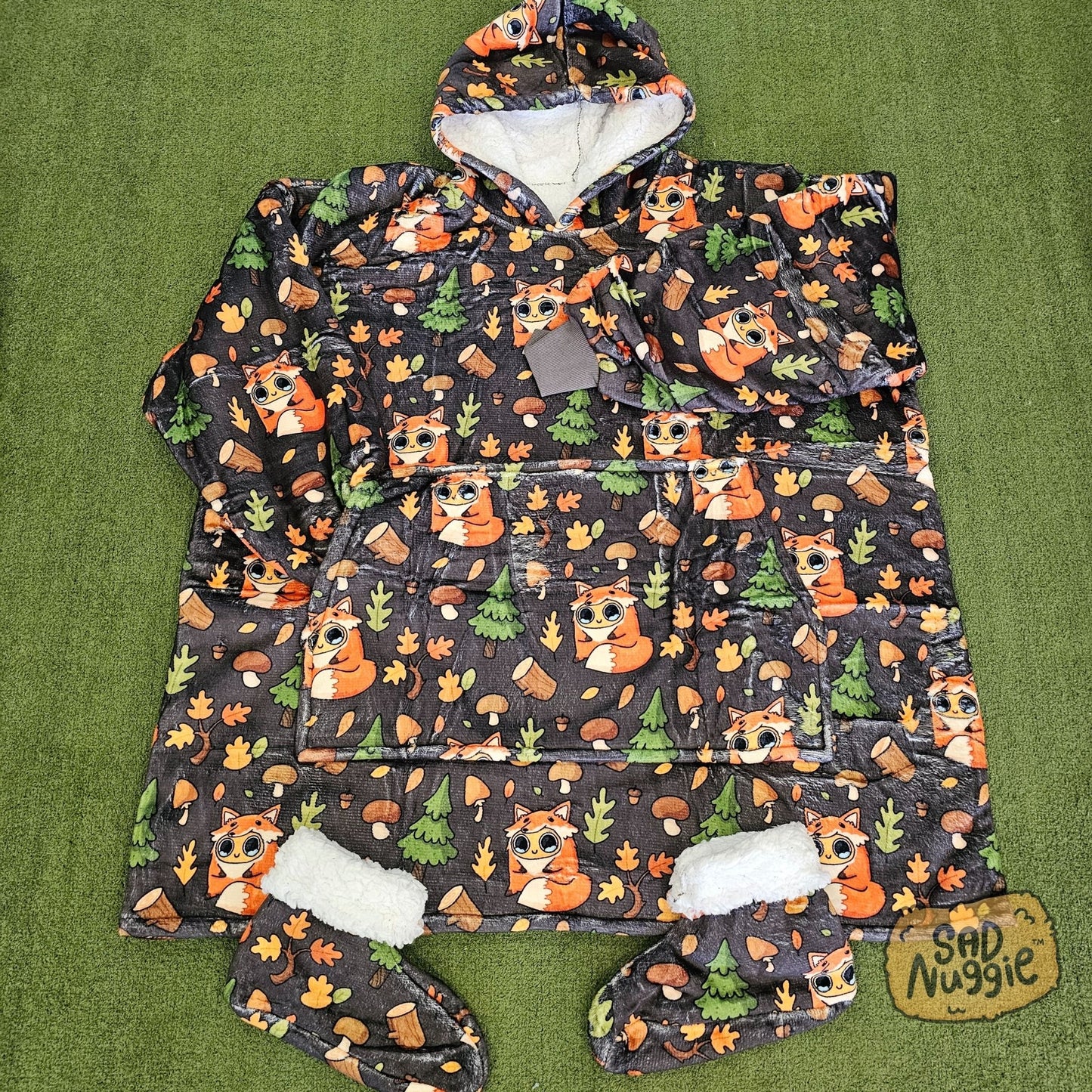 Sad Nuggie Fox Wearable Blanket