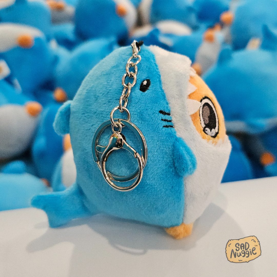 Shark Mini Sad Nuggie Keychain