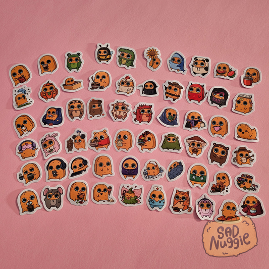 Sad Nuggie Mini Premium Stickers