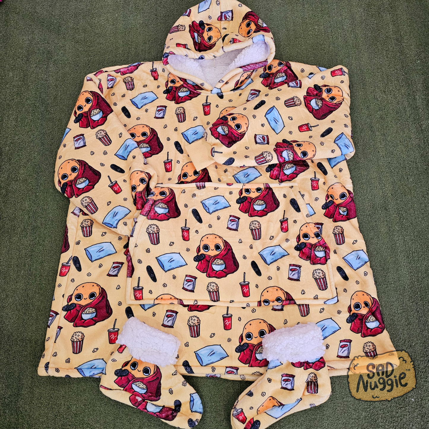 Sad Nuggie Movie Night Wearable Blanket