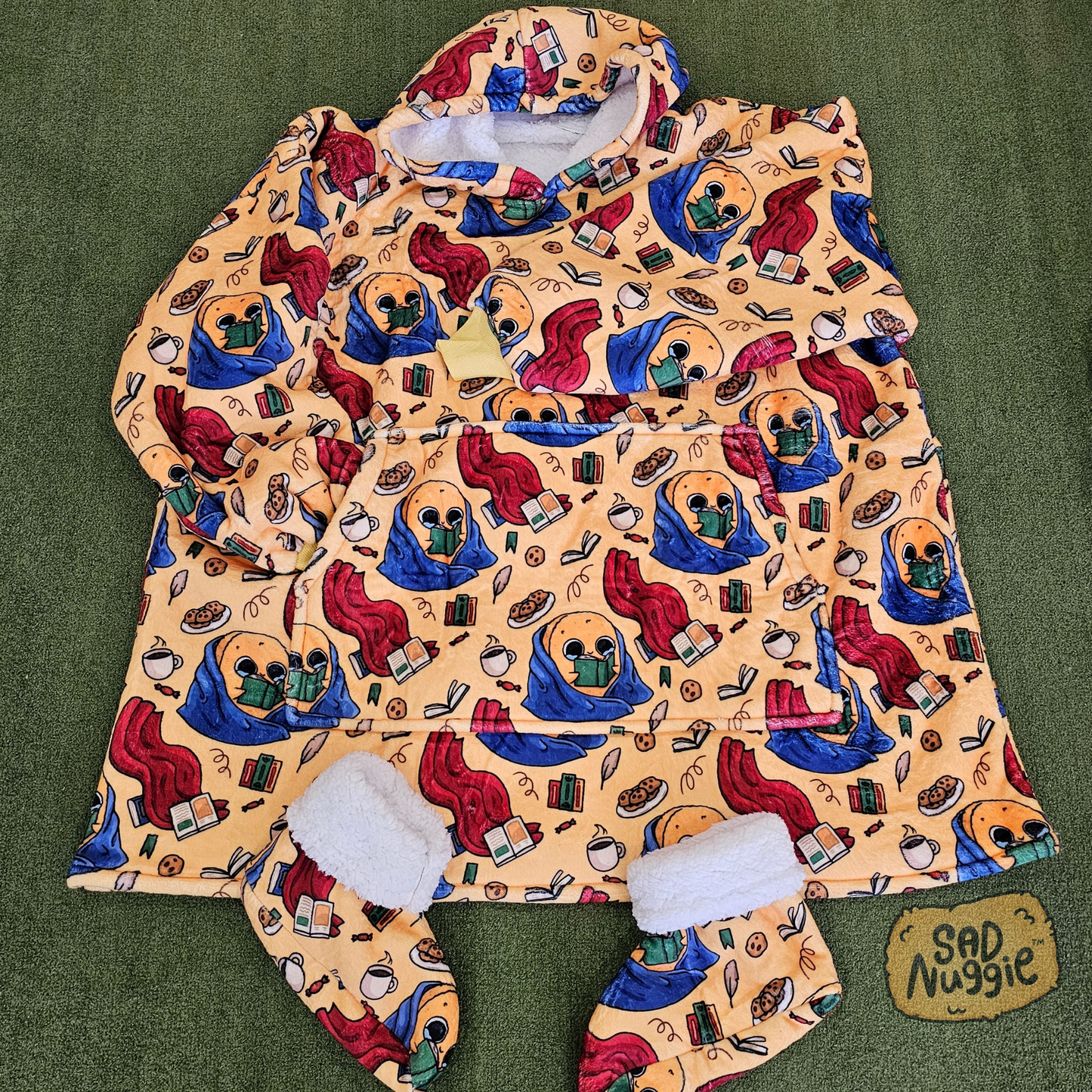 Sad Nuggie Reading Wearable Blanket
