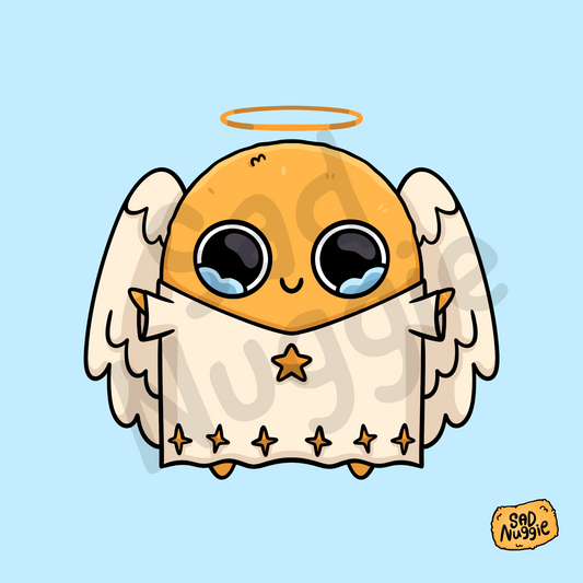 Angel Sad Nuggie Sticker