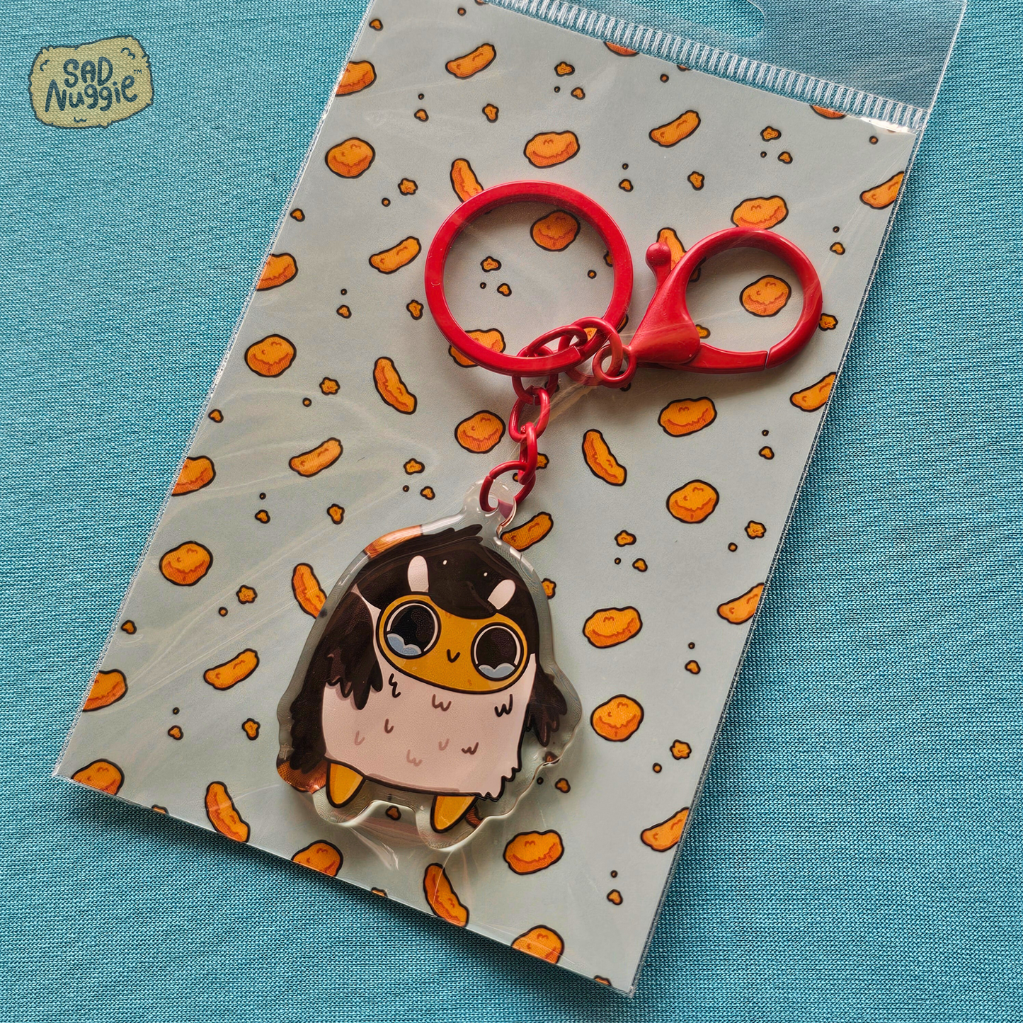 Sad Nuggie Canadian Goose Epoxy Keychain