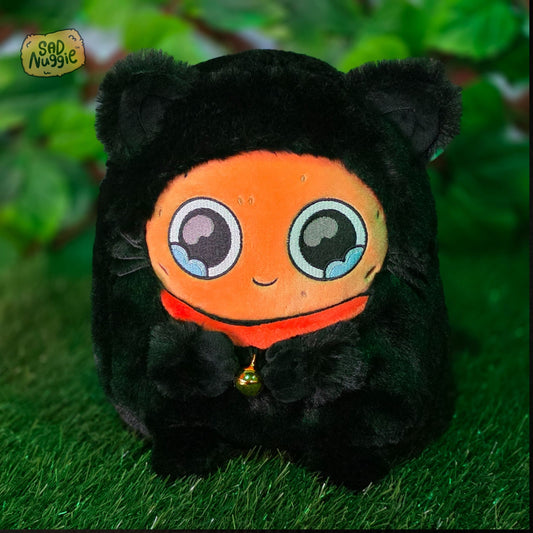 Halloween Cat Sad Nuggie Plush