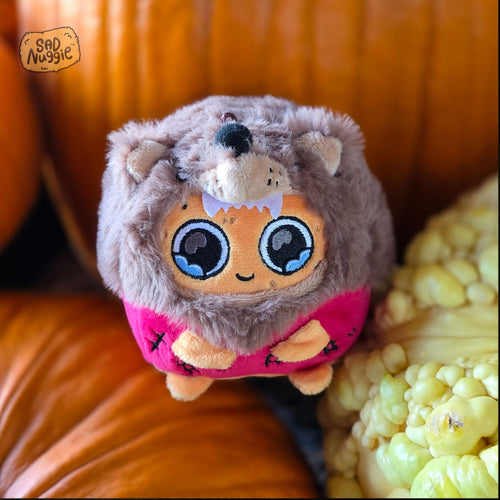Werewolf Mini Sad Nuggie Keychain Plush