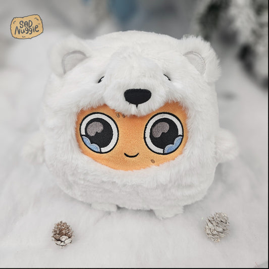 Polar Bear Sad Nuggie Plush