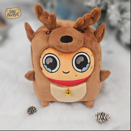 Reindeer Sad Nuggie Plush