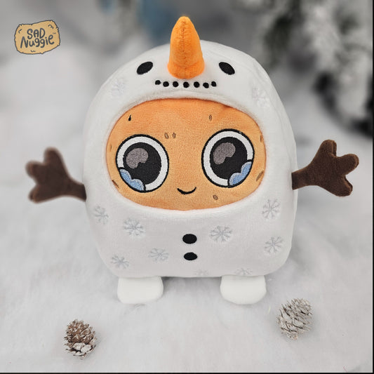 Snowman Sad Nuggie Plush