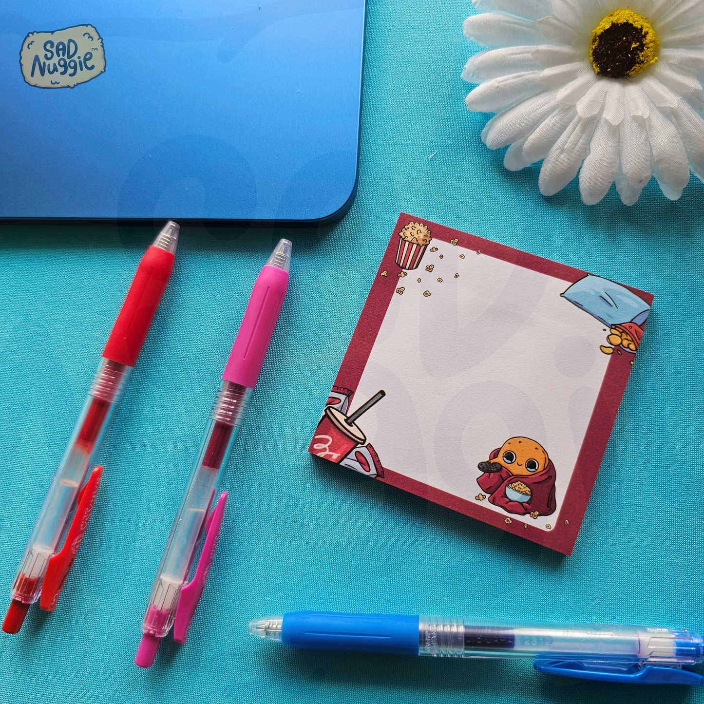 Sad Nuggie Movie Night Sticky Notepad