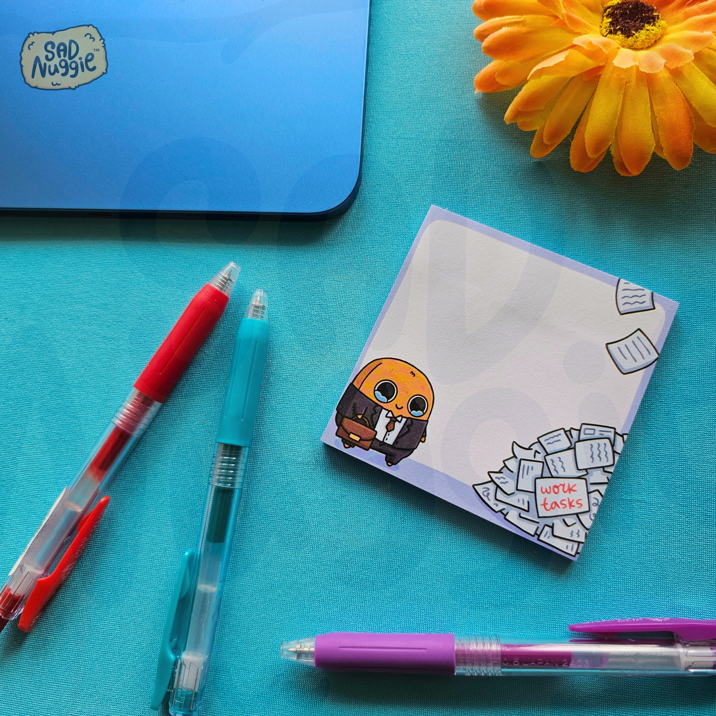 Sad Nuggie Business Sticky Notepad
