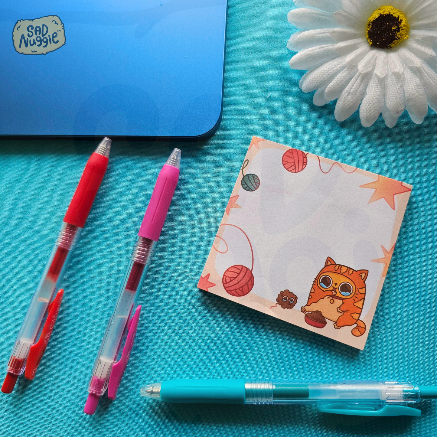 Sad Nuggie Cat Sticky Notepad