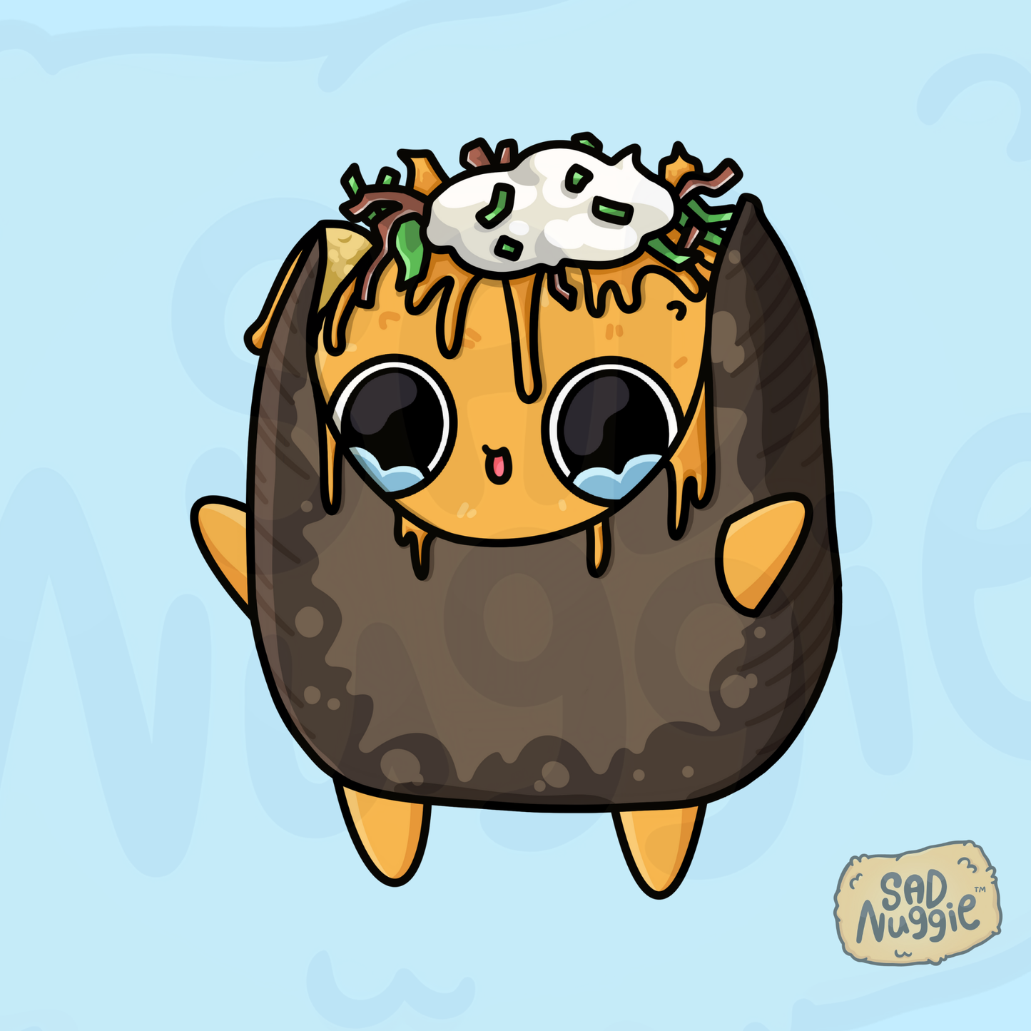 Sad Nuggie Baked Potato Sticker