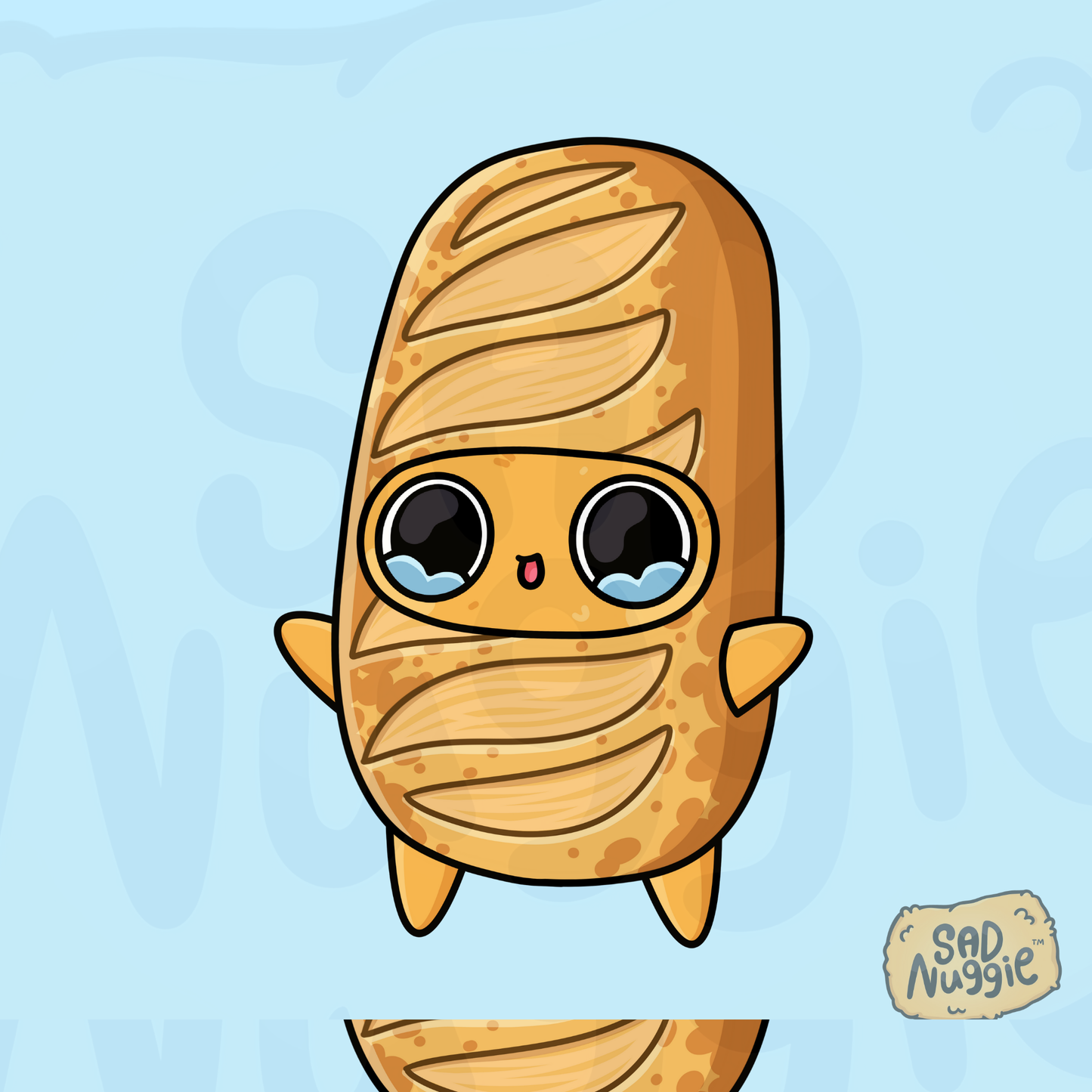 Sad Nuggie Bread Sticker