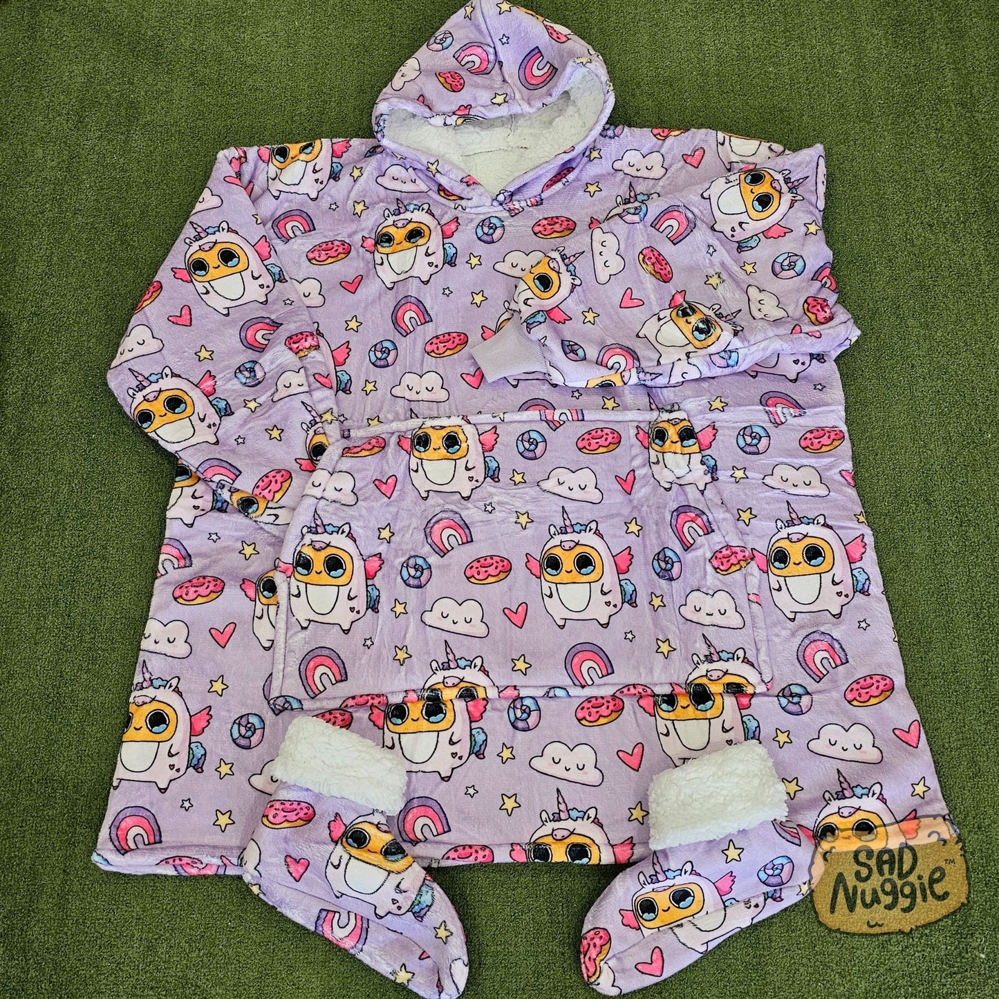 Sad Nuggie Unicorn Wearable Blanket