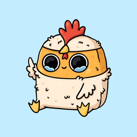 Chicken Sad Nuggie Sticker