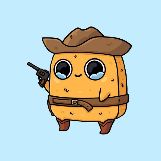 Cowboy Sad Nuggie Sticker