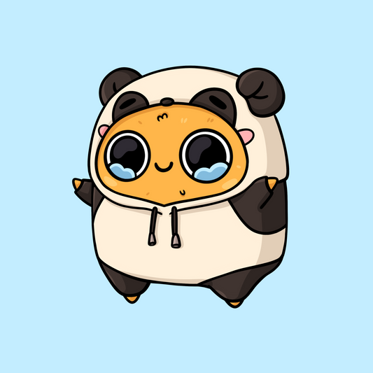 Panda Onesie Sad Nuggie Sticker