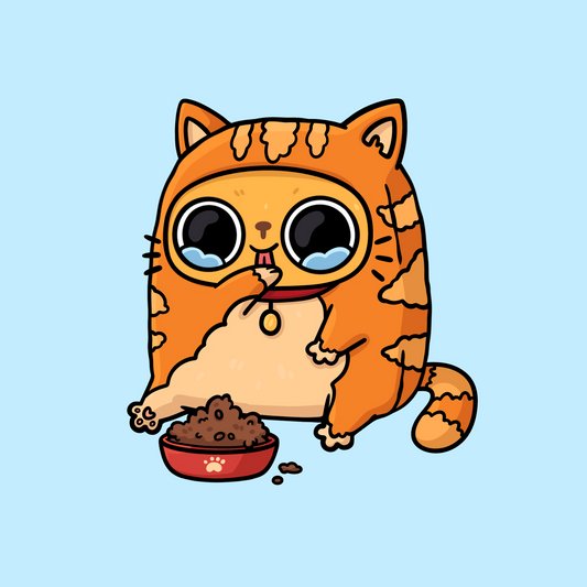 Cat Sad Nuggie Sticker