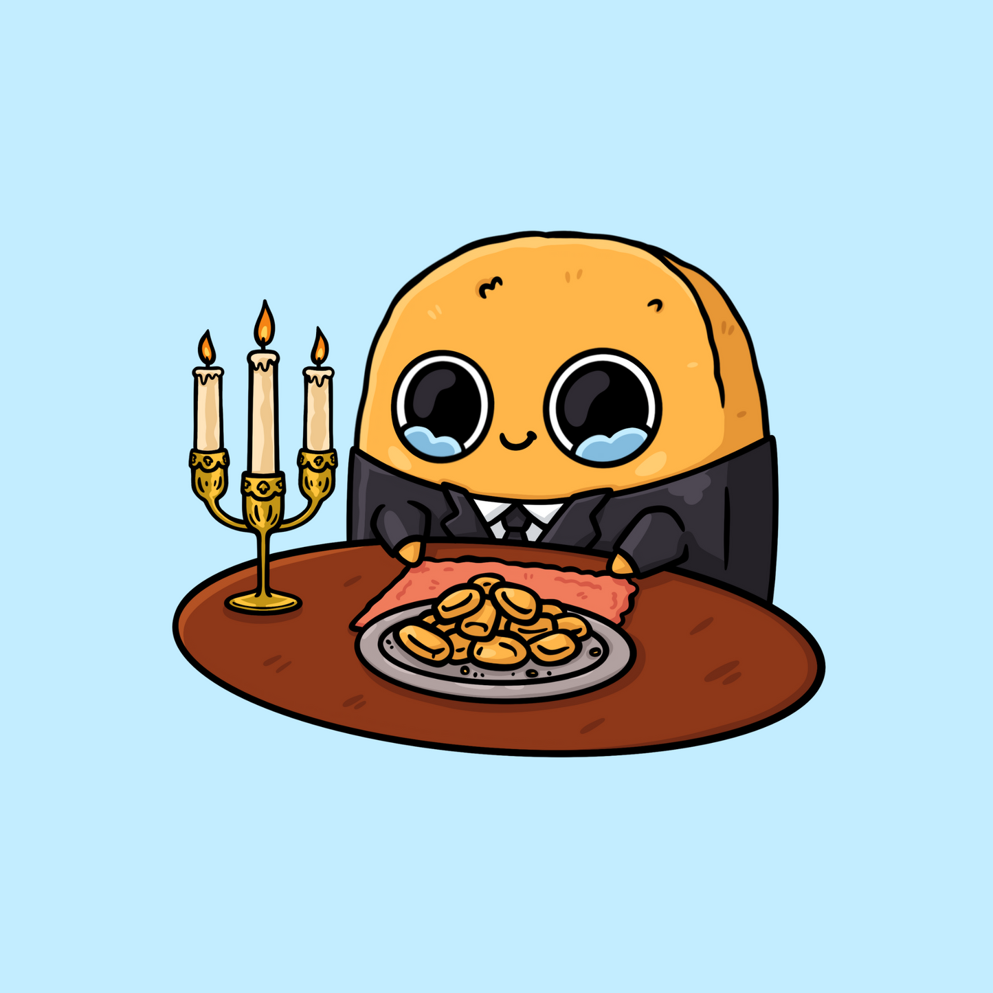 Sad Nuggie Dinner Date Sticker