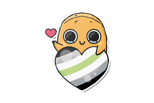 LGBTQ Heart Sad Nuggie Sticker