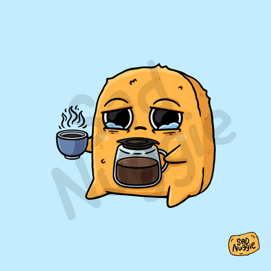 Café triste Nuggie Sticker