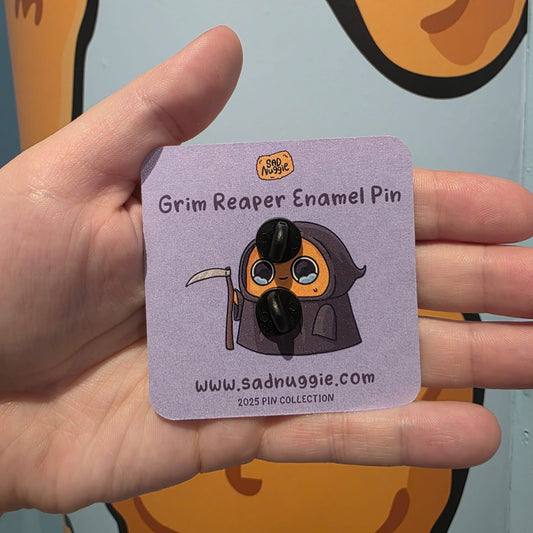 Sad Nuggie Grim Reaper Enamel Pin