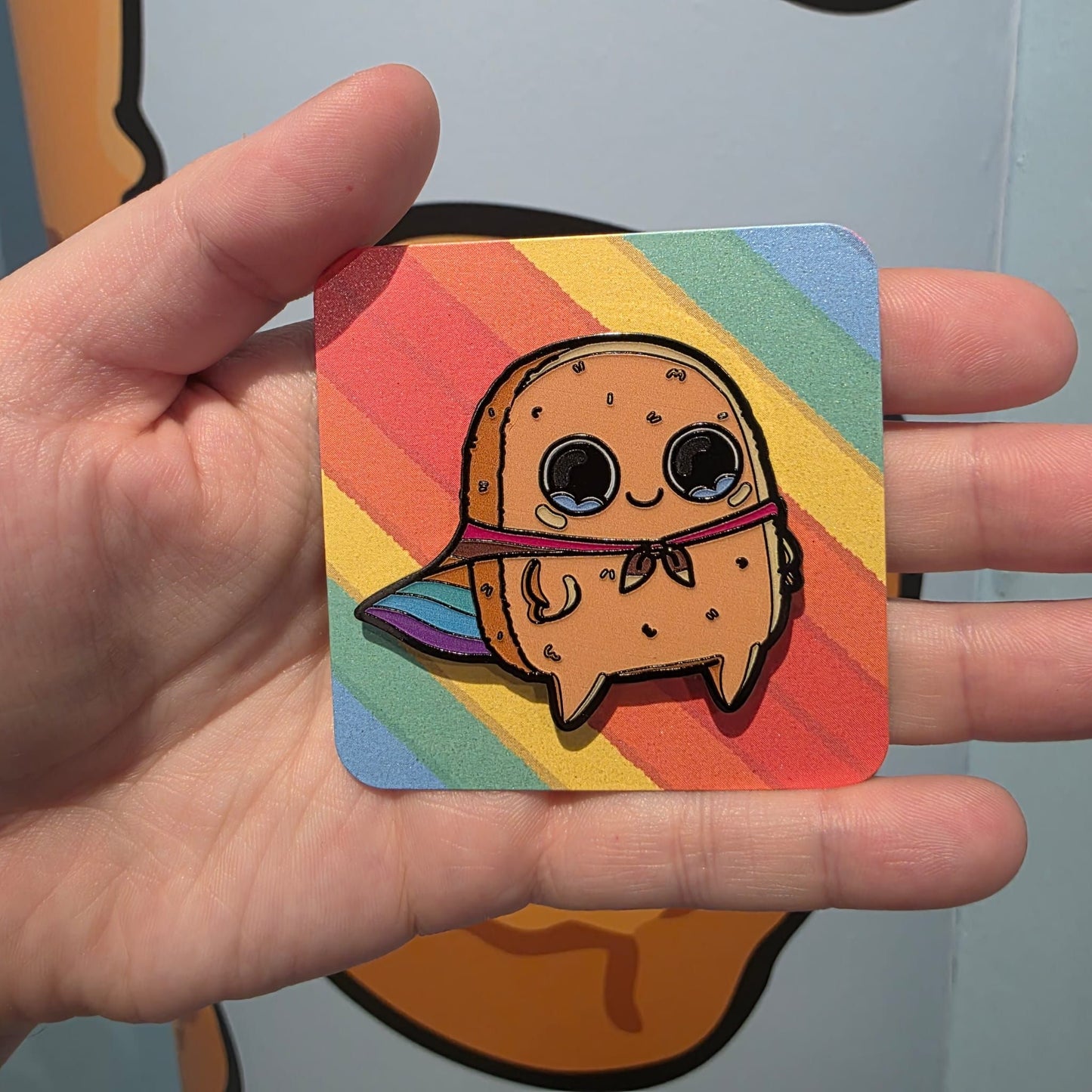 Sad Nuggie Pride Cape Enamel Pin