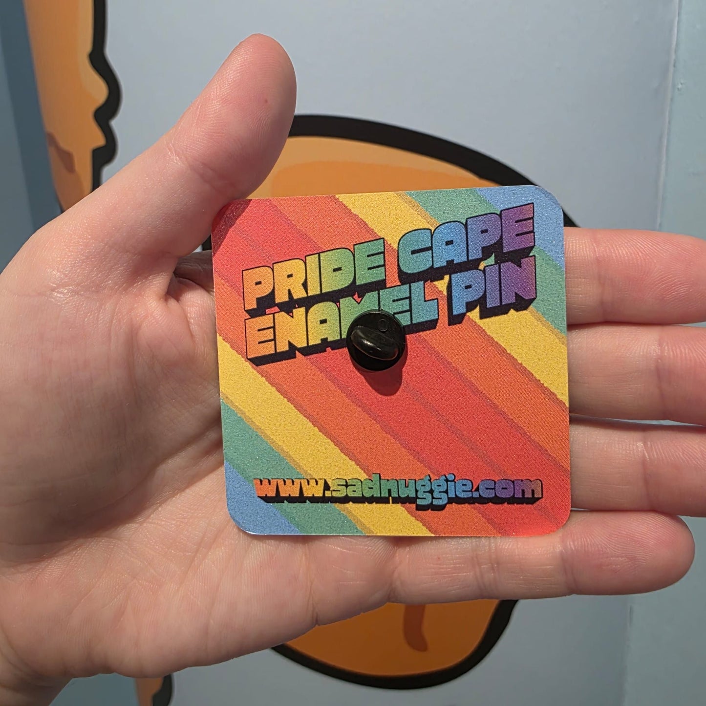 Sad Nuggie Pride Cape Enamel Pin