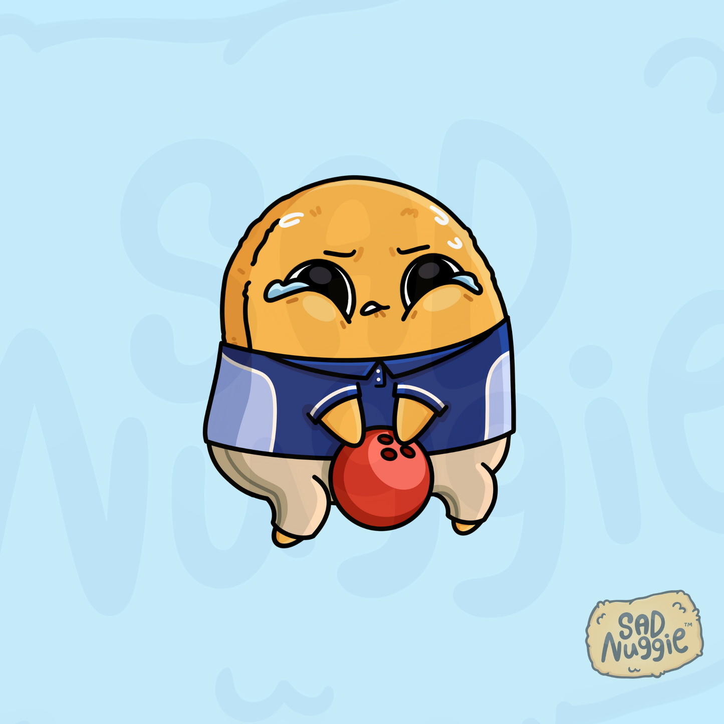 Sad Nuggie Bowling Sticker