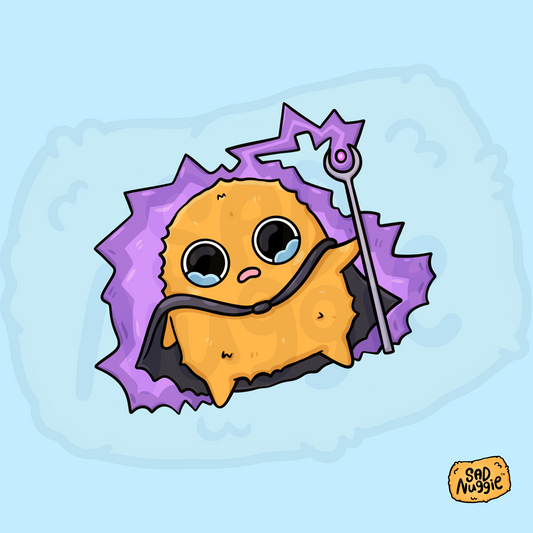 Sad Nuggie Sorcerer Sticker