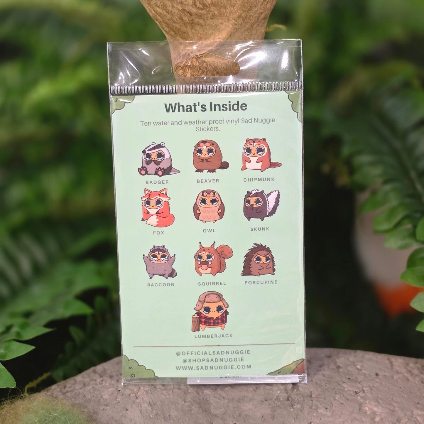 Sad Nuggie Forest Sticker Pack