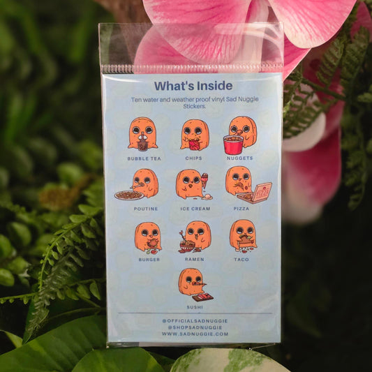 Sad Nuggie Food Sticker Pack