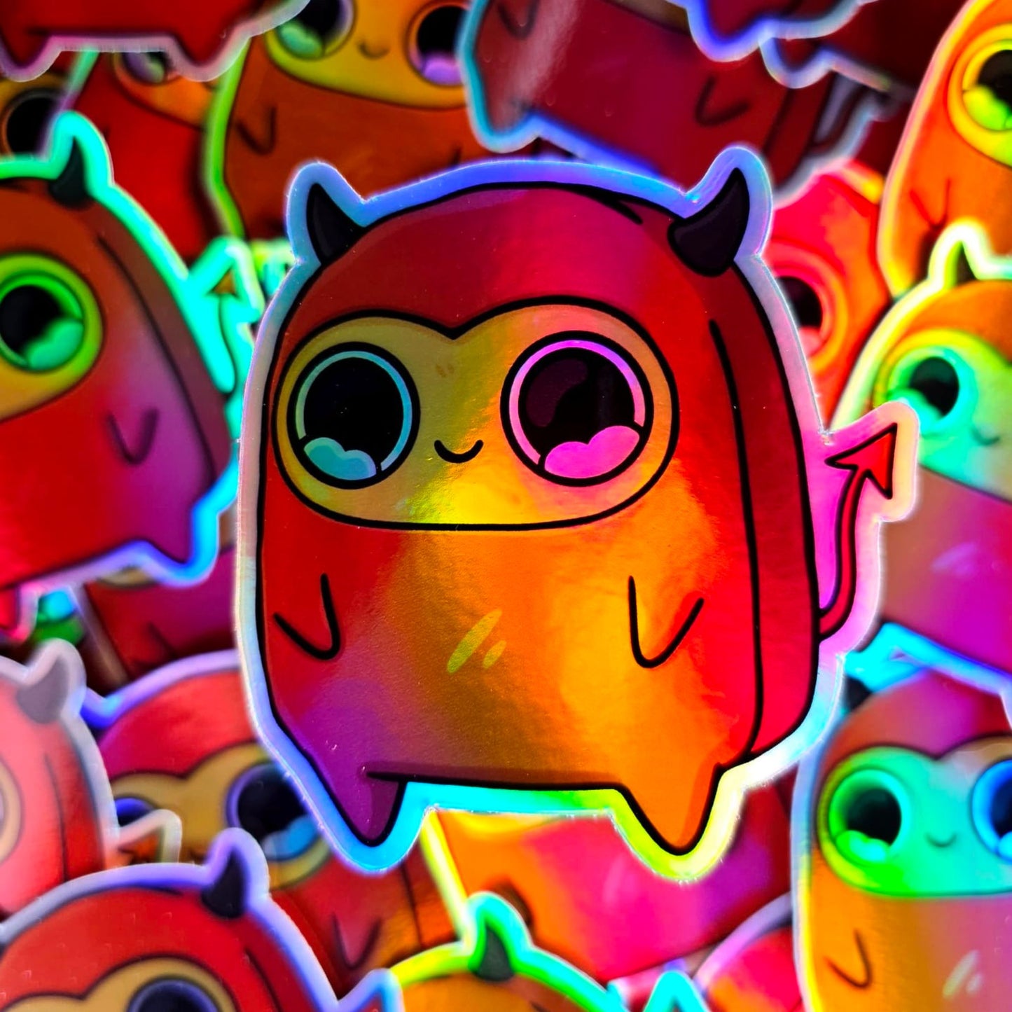 Devil Nuggie Holographic Sticker