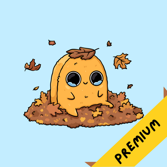 Leaf Pile Sad Nuggie Sticker