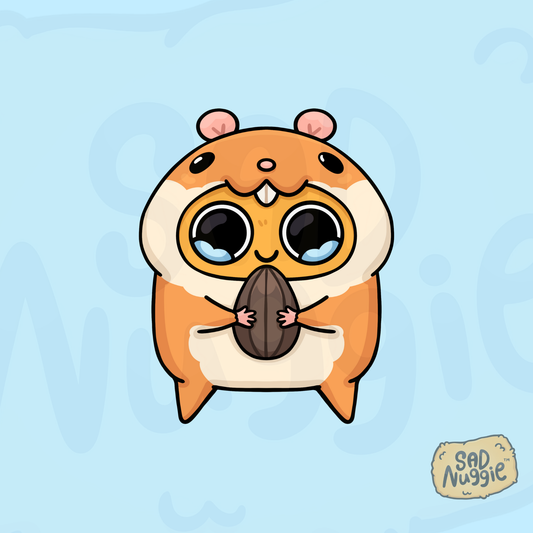 Sad Nuggie Hamster Sticker