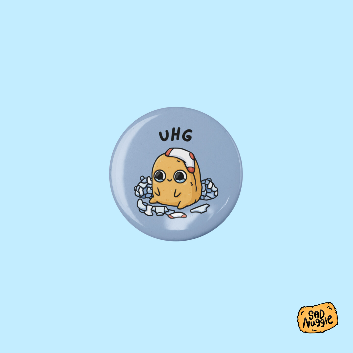 Sad Nuggie Ugh Small Button
