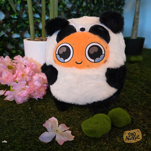 Fluffy Panda Sad Nuggie Plush