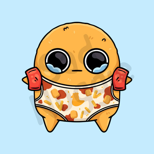 Swimmer Sad Nuggie Sticker