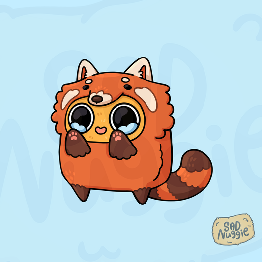 Sad Nuggie Red panda Sticker