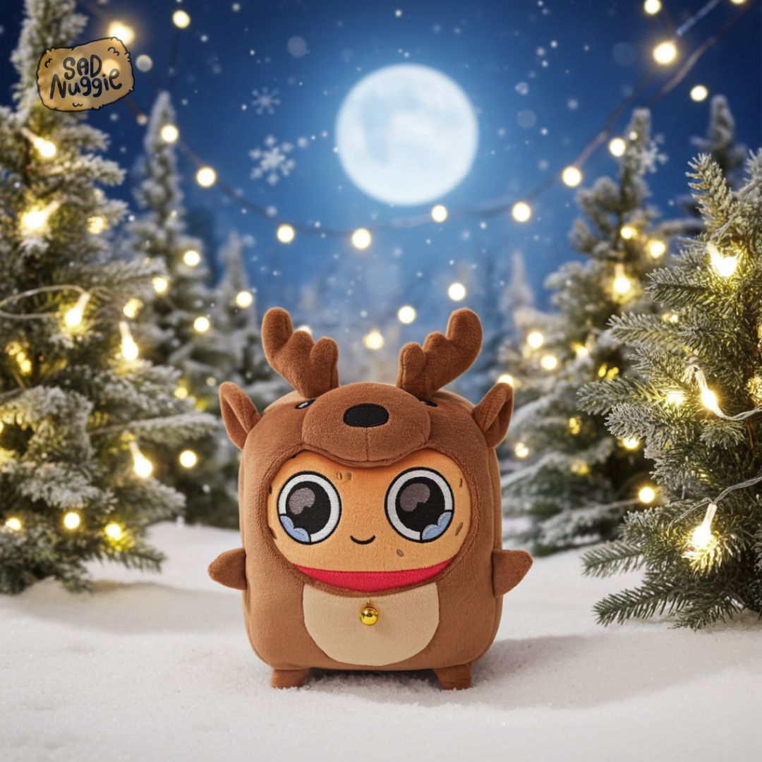 Reindeer Sad Nuggie Plush