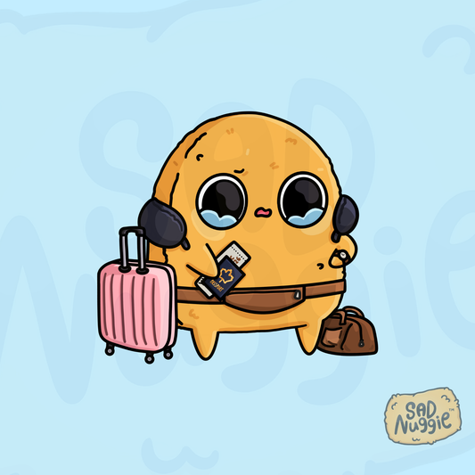 Sad Nuggie Travel Sticker