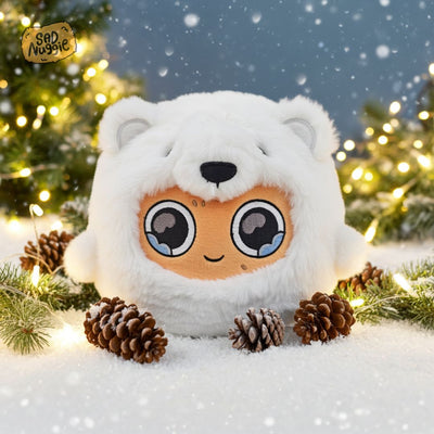 Polar Bear Sad Nuggie Plush