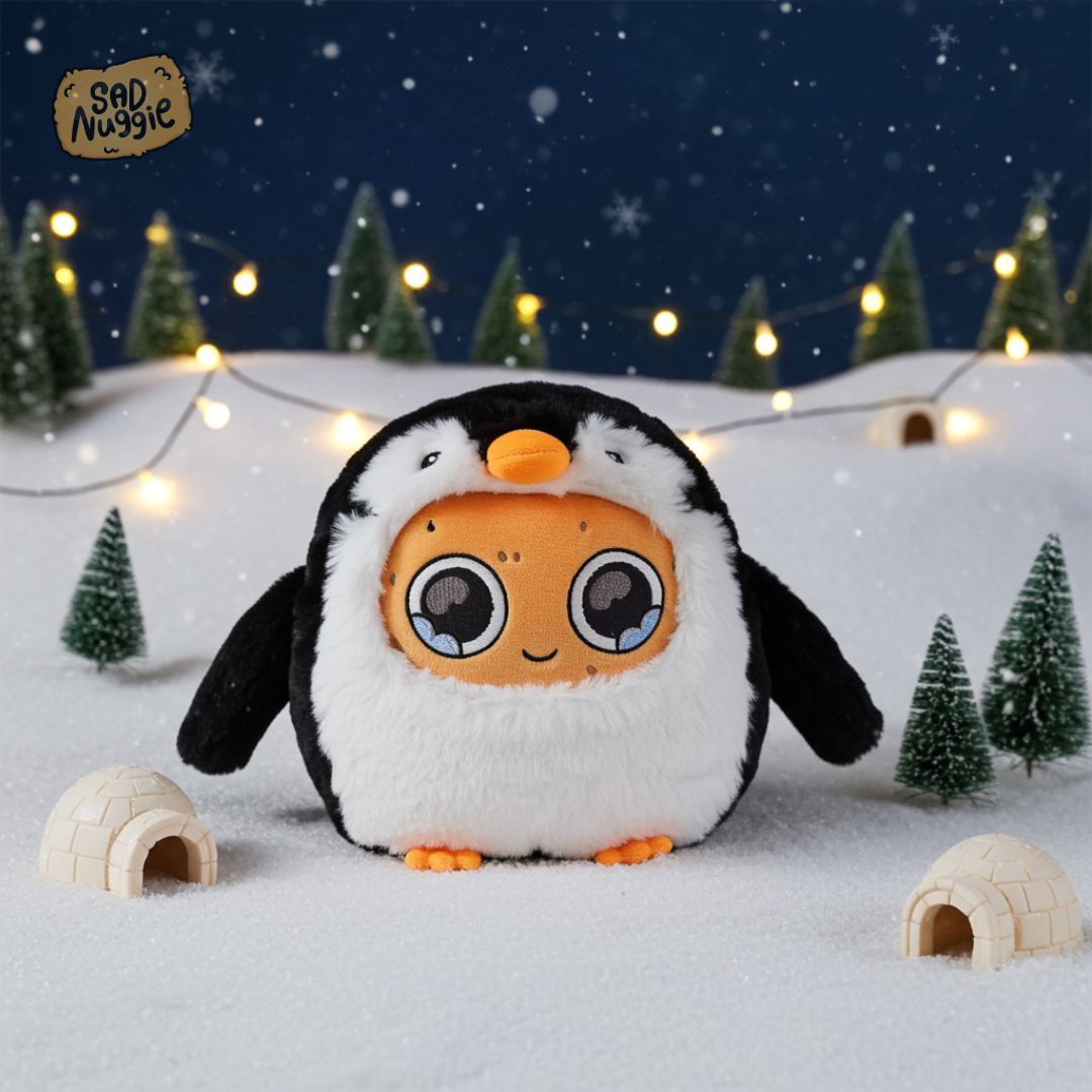 Penguin Sad Nuggie Plush