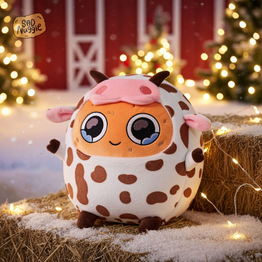 Cow Sad Nuggie Plush