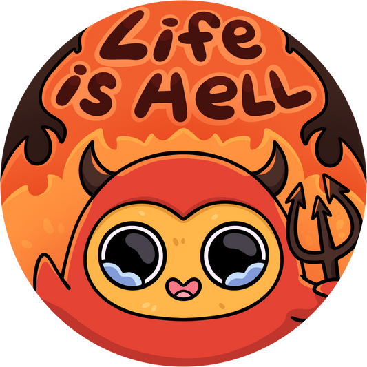 Sad Nuggie Life Is Hell Magnet