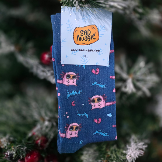 Sad Nuggie Axolotl Socks