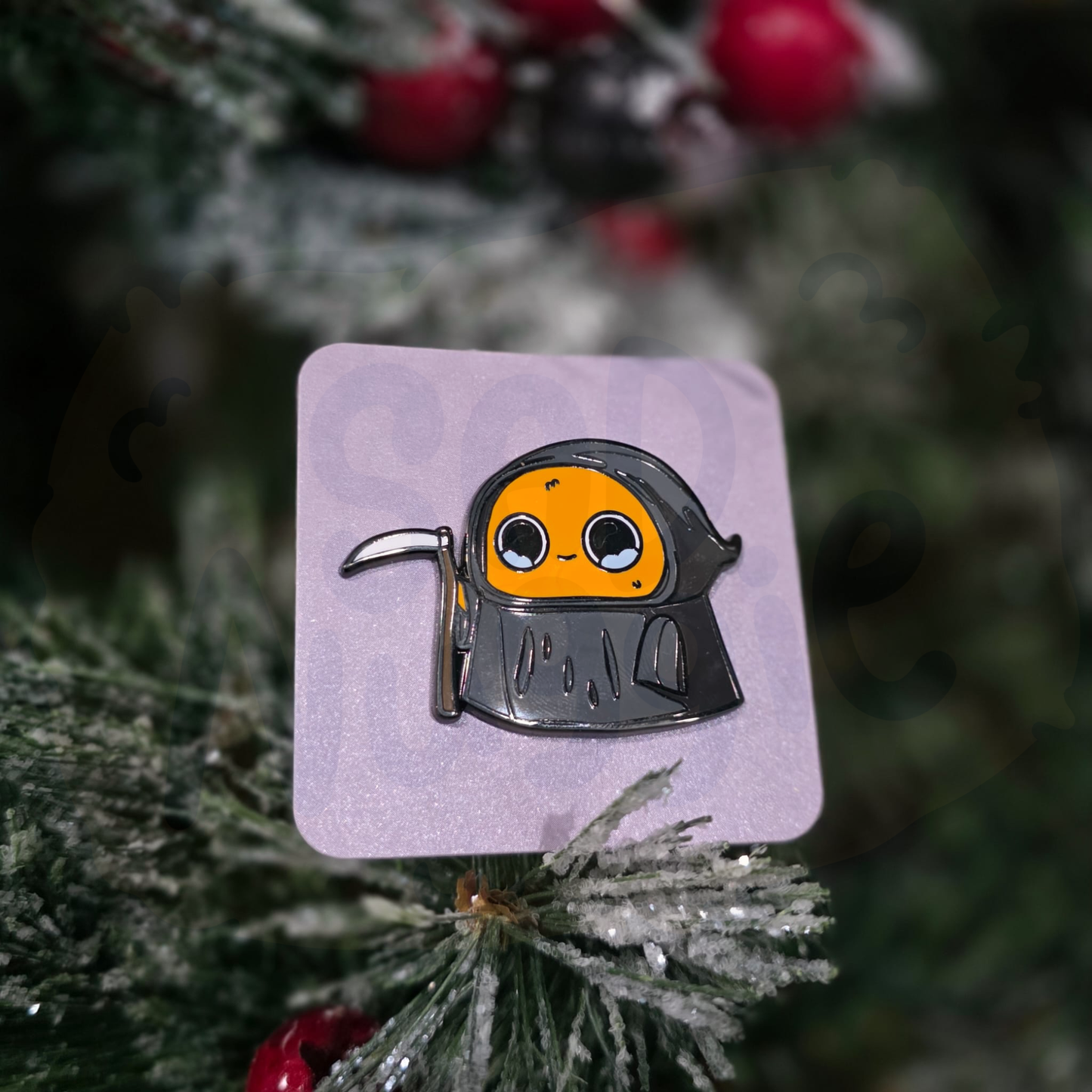 Sad Nuggie Grim Reaper Enamel Pin