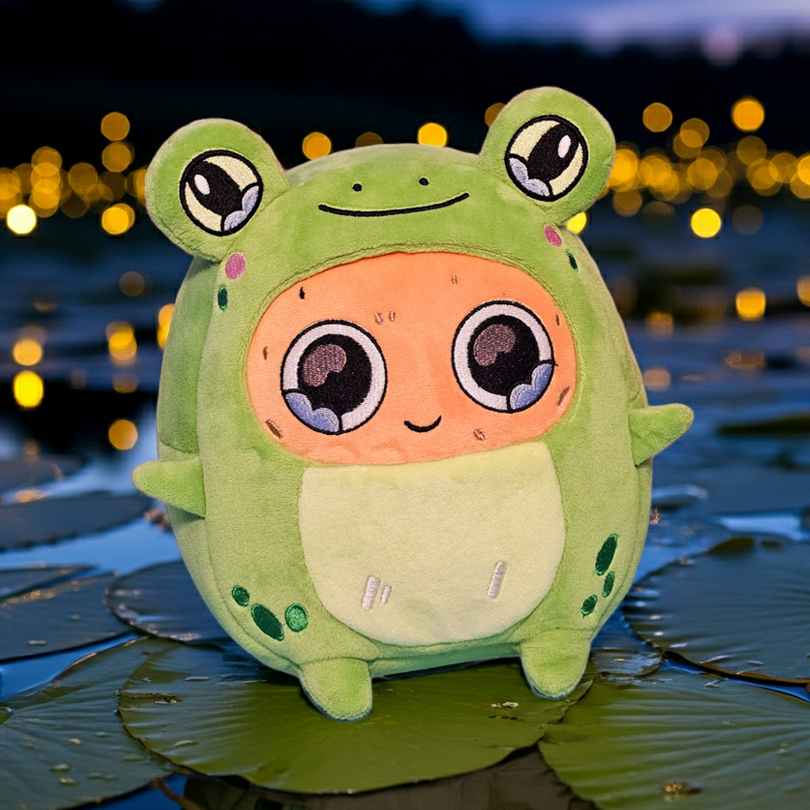 Frog Sad Nuggie Plush
