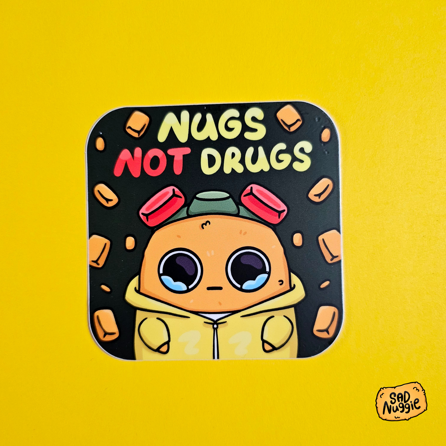 Nugs Not Drugs Sad Nuggie Sticker